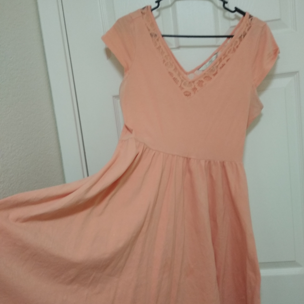 Pink Lace Detail Lauren Conrad Dress